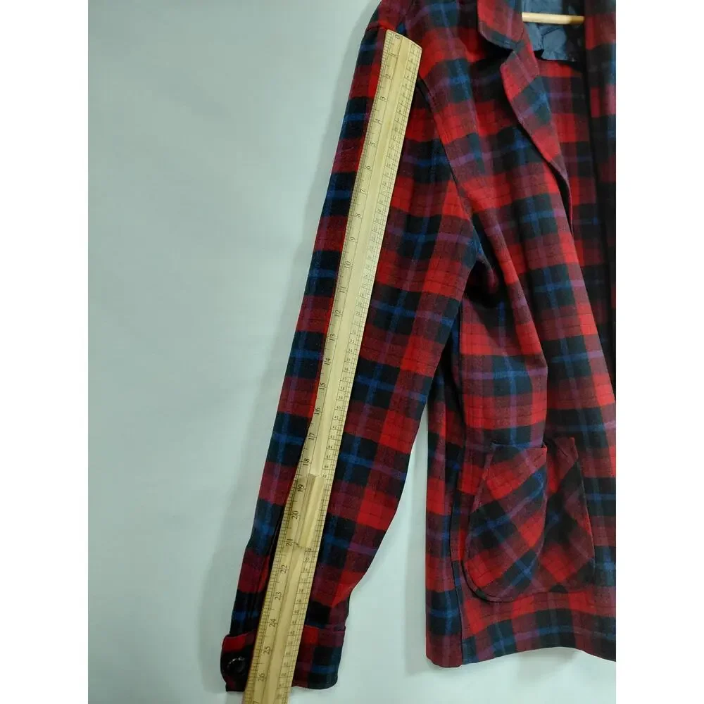Vintage Pendleton Virgin 100% Wool Flannel Heavy Shirt Jacket Men Size XL